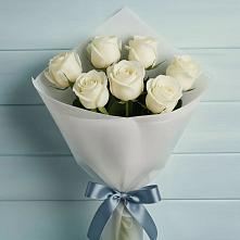 Букет 7 Белых роз Эдлесс Лав #REPLACE_PRED# Рождествено