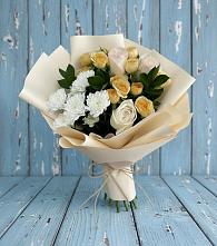 Букет цветов из:  Розы и Хризантемы #REPLACE_PRED# Рождествено