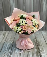 Букет цветов из:  Гвоздики, Розы и Хризантемы #REPLACE_PRED# Рождествено