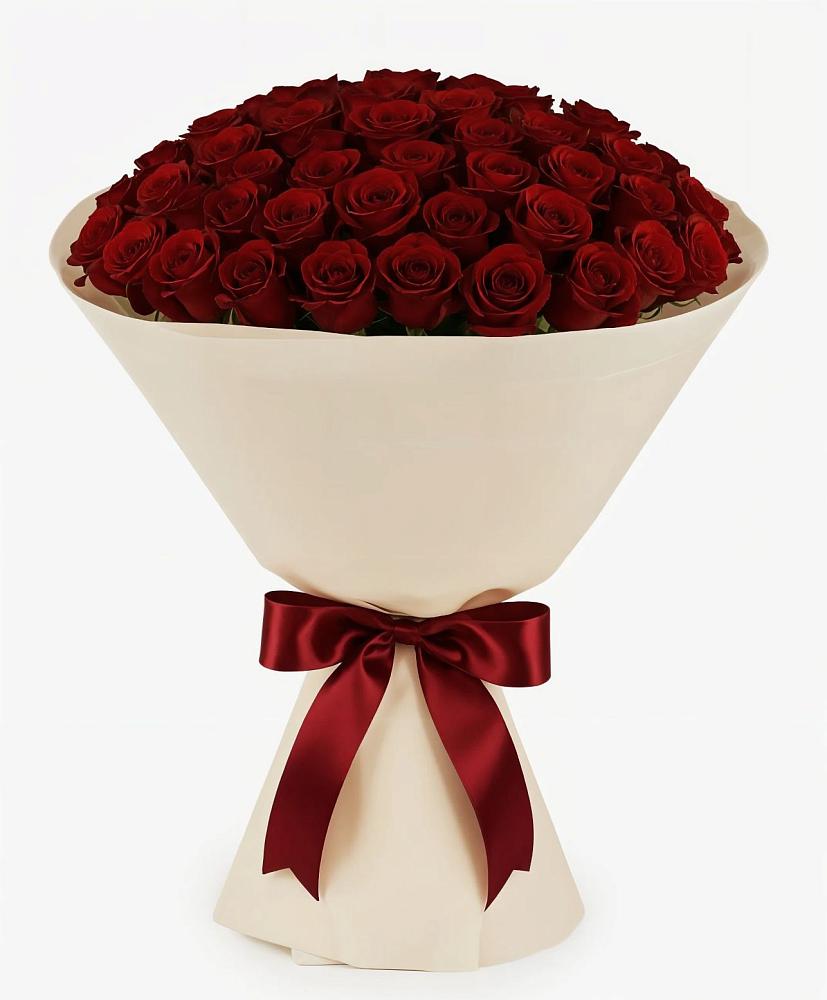 Букет 101 Бордовая роза Блэк Бакарра в Рождествено