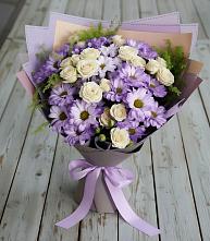 Букет цветов из:  Хризантемы и Розы в Рождествено