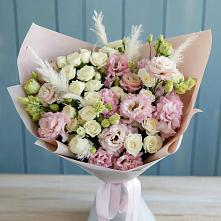 Букет цветов из:  Альстромерии и Розы #REPLACE_PRED# Рождествено